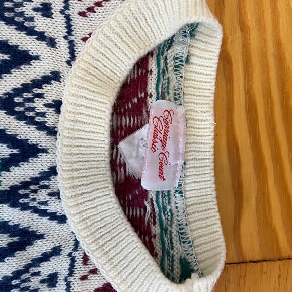 Vintage Carriage Court Classics Fair Isle Sweater Womens Medium Mens XS - Picture 4 of 4